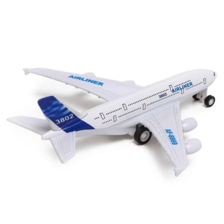 Metal “passenger”, inertial, light and sound effects, white-blue color.-2