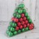 Set of balls plastic D-3 cm, 56 pcs "Triangle" red green