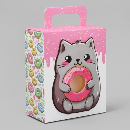 Gift folding box, packaging, “cat”, 18 x 15 x 7.5 cm-1