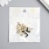 Decor for creativity metal, enamel, rhombs "rhombus" gold with black 1.7x2.2 cm