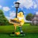 Garden Light "Dwarf with a lantern and a" hello "sign" 30x27x44cm