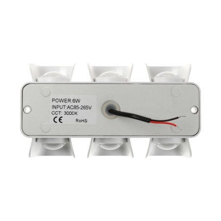 Facade lamp "Elegant", FSD-042, 6 W, 3000K, 3 rays, IP65, 220 V, plastic, white-8