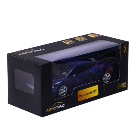 Metal machine McLaren 650S, 1:32, doors, inertia, blue color open-4