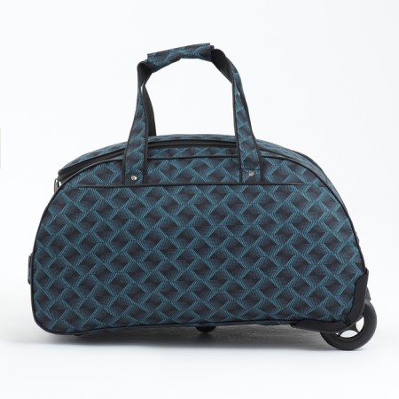 Road bag on wheels, lightning department, outer pocket, gray color-1