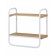 Halled Kyoto shelf, in the bathroom, with a bar for a towel, white