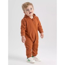 Комбинезон детский с ушками MOWbaby Baloo, рост 86 см, цвет коричневый