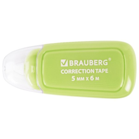 Correcting tape 5mm*6m Brauberg Compact Plus Pastel, MIX case, blister 270551-5