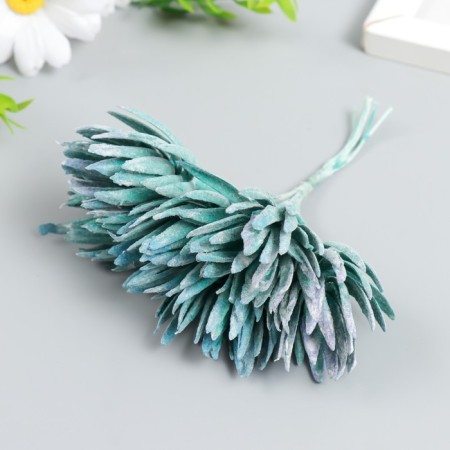 Decor for creativity "needle Astra" 1 bouquet = 6 flowers gray-blue 4x13 cm-3