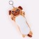 Soft toy "pugs" on a key fob, 16 cm, color mix