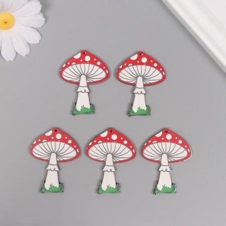 Decor for creativity tree "Muhomor" 4.7x3.6x0.3 cm-2