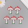 Decor for creativity tree "Muhomor" 4.7x3.6x0.3 cm