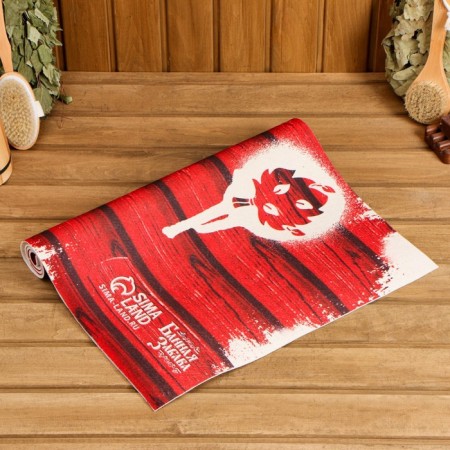 Bath sunbed 150x50 with a print "Stear for the coolest bathhouse"-2