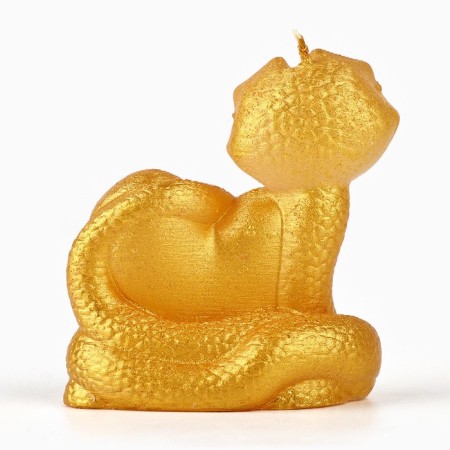 New Year's candle "Snake Milashka", for the New Year, Golden, 69 x 61 x 36-4