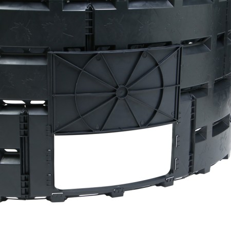 Plastic composter, 1200 l, 85 x 134 x 134 cm, black-2