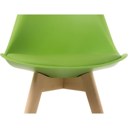 Plastic stool Bonuss array/eco -leather/plastic, natural/green 49x57x82 cm-2