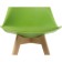 Plastic stool Bonuss array/eco -leather/plastic, natural/green 49x57x82 cm