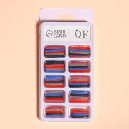 Follow nails "Strict ladies", 100 pcs, the shape of the ballerina, in the container, multi -colored-10