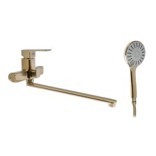 ACCOONA A71126AW bath mixer, single -leaf, pour 320 mm, shower set, gold