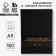 Deliciper of Leduced A5, 160 liters. Solid cover. Leatherette. Black. Cream block