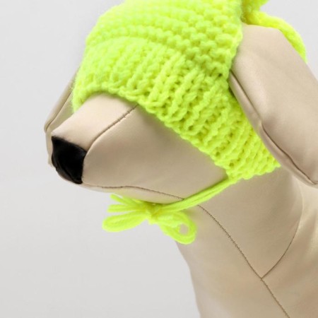 Knitted hat for dogs, XS-S (head volume 22-24 cm, height 7.5 cm), mix-2