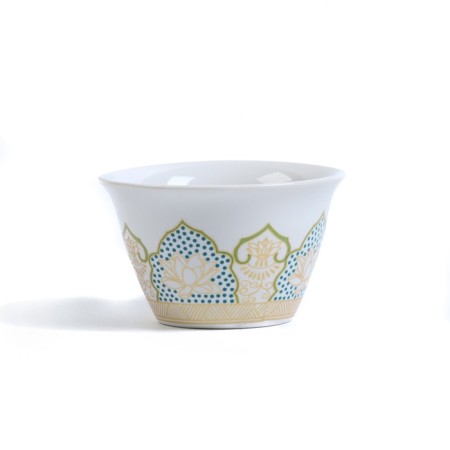 A set for a tea ceremony of 6 items per 3 people: a cup 50 ml, a kettle 280 ml, white-5