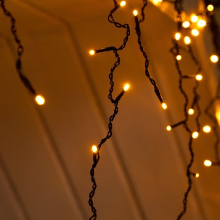 Girlyanda "Furmy" 4 × 0.6 m, IP44, dark thread, 180 LED, yellow glow, 8 modes, 220 V-2