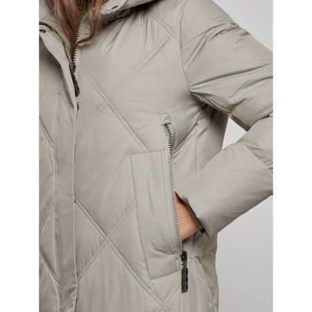 Coat insulated winter female, size 42, green color-10