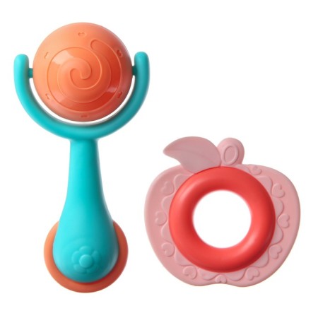 A set of rattles with a “vegetable mix” teether, 2 pcs-1