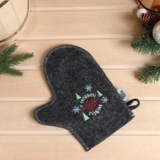 Mitten for a bath with embroidery 
