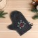 Mitten for a bath with embroidery "with a light steam. Happy New Year" gray