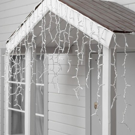 Garland "fringe" 3 x 0.9 m, IP65, UMS, white thread rubber, 232 LED, glow blue, 220 V-2
