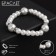 Bracelet Pearl "Bride" with rhinestones, ball No. 8.12, white color, d = 5.5 cm