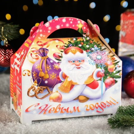 Gift box "Santa Claus with a staff", 17 x 23 x 12.5 cm