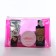 Cosmetic bag with a zip-butter, raspberry color