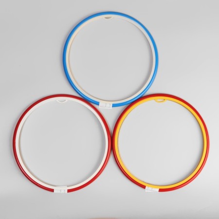 Higher-staining stalks for embroidery, flexible ring, d = 21 cm, color mix-3