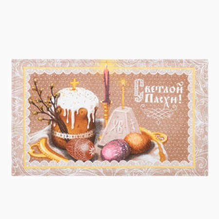Catcelle kitchen. Dolyana "Light Easter" 28x46 cm, Rogozhka, 100% HL, 160g/m2-1