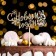 Topper wooden "Symbol of the year 2023", gold, "rabbit with a snowflake"
