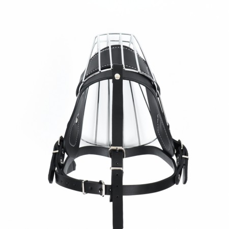 Mercorizer Metal No. 1 with a tripartite strap, pressed skin, black-4