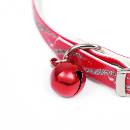 A collar of artificial leather "Infinity" with sparkles, 30 x 1 cm, mix of flowers-3