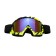 Glass-mask for motorcycle driving, glass blue-violet chameleon, black and yellow, OM-24
