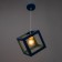 Lamp Bayerlux suspension Bayerlux "square" 1x40W E27 blue 16x16x18-116 cm
