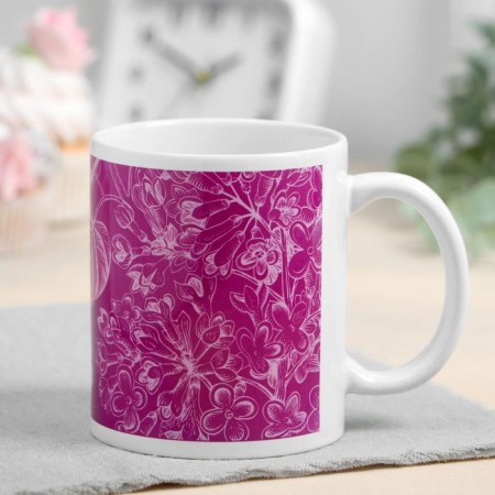 Muging Sublimation "Margarita" Flowers, 320 ml, with application-2