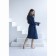 Essential bathrobe, multilayer muslin, size l, dark blue color