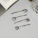 Invisibility for hair "Quarter" (set 4 pcs) Round rhinestones, 5.5 cm, silver