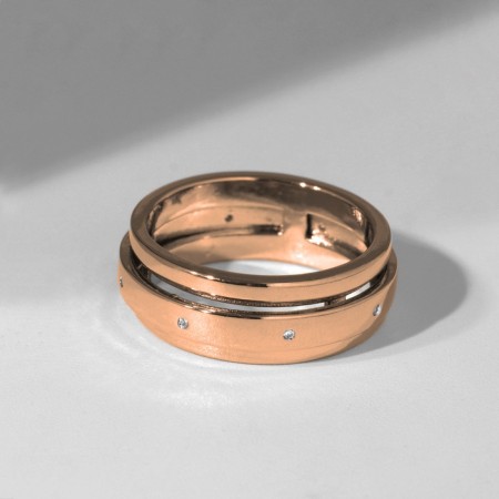 Ring "rotation", white color in gold, 17 size-5