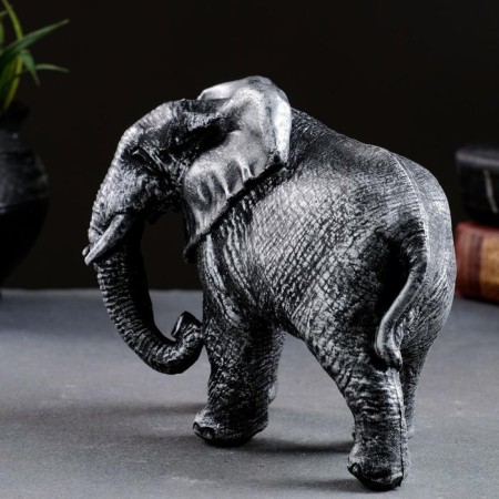 Figure "Elephant African" silver, 18x7x13cm-1