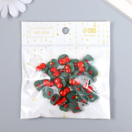 A set of buttons of decorative plastic "Cherries" set 30 pcs 1.3x1.2 cm-5