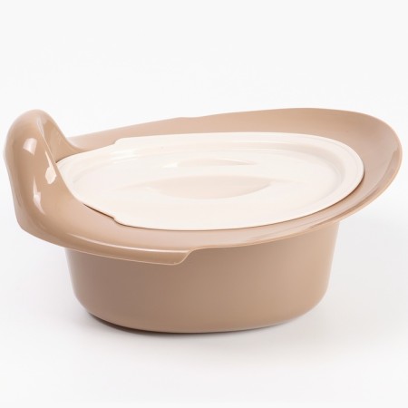 Children's anti -slip “comfort” pot with a lid, a removable bowl, cream color-6