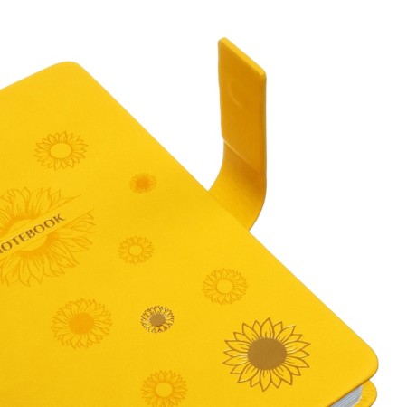 The diary is notathered, A5, 140L, CENT, OF KOZHZAM, FLOWERS, FLOWERS, Yellow-5