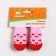 Nosks non -slip "hearts", size S (2.5/3.5 * 6 cm), set 4 pcs, pink